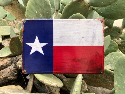 Texas Flag License Plate