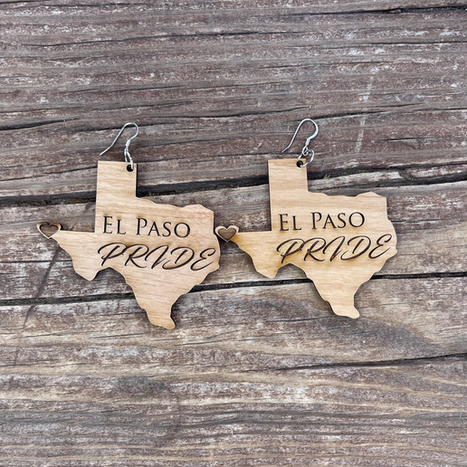 Wooden Texas Earrings