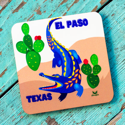 Posavasos de madera prensada de El Paso