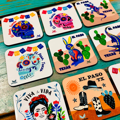 Posavasos de madera prensada de El Paso