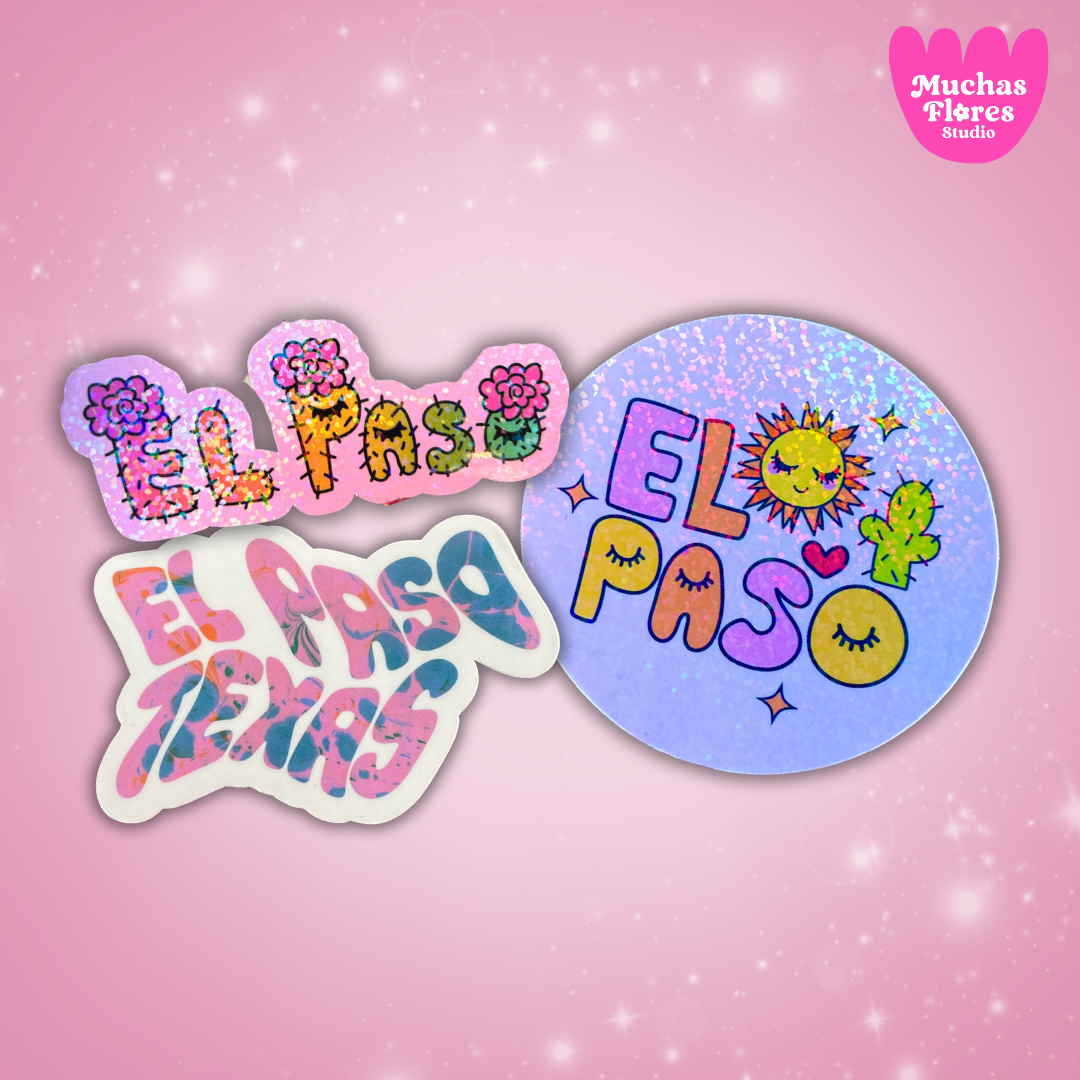 El Paso stickers- Muchas Flores Studio