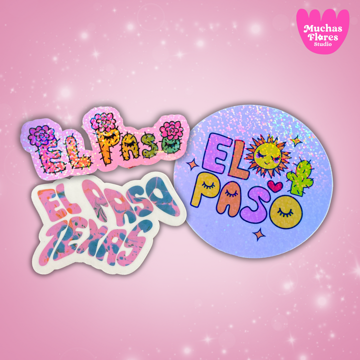 El Paso stickers- Muchas Flores Studio
