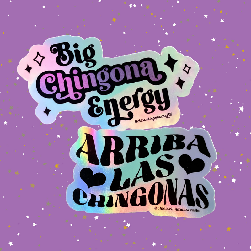 Pegatinas artesanales de Chica Chingona